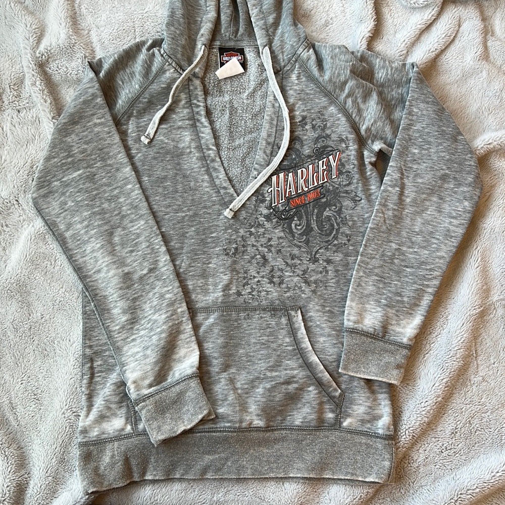 Harley Davidson V-Neck Hoodie